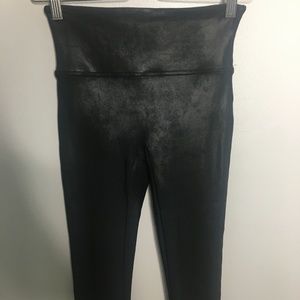Spanx Black Faux Leather Leggings